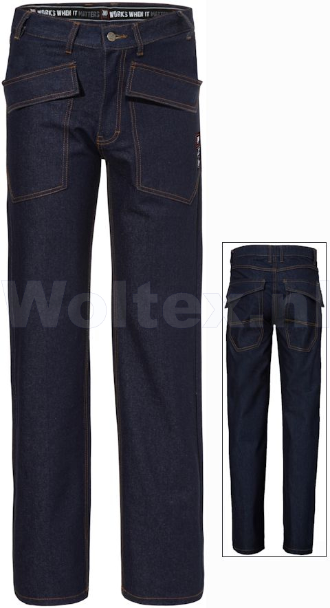 JMP Wear Broeken Ampato Jeans Vlamvertragend denimblauw(DENIM BLUE)